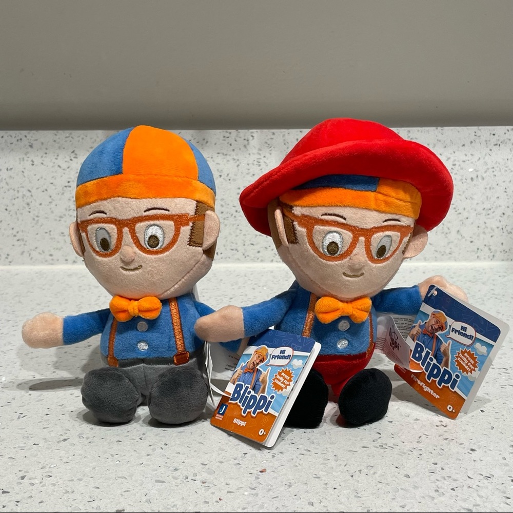 2 Pair Blippi Plush 6” Brand NEW Toy 5 Different Sounds.